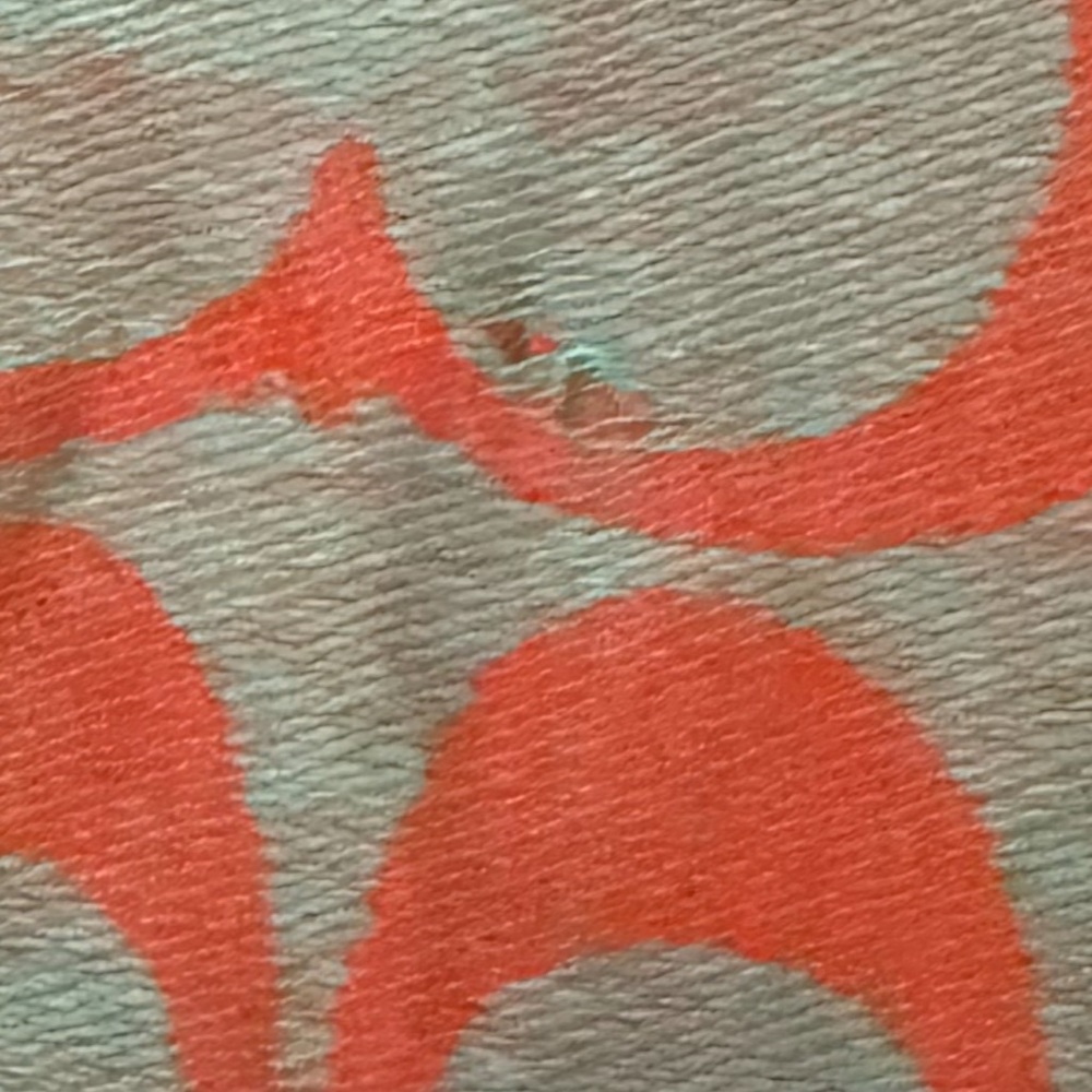Colorful Coach Patterned Scarf - Picture 4 of 5